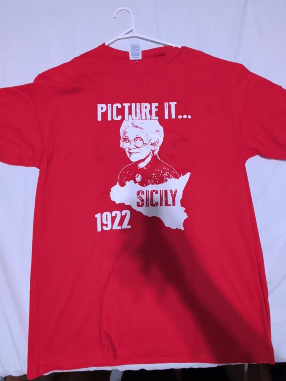 Golden Girls Picture It Sicily 1922 Graphic Tee Red — XL